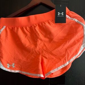 Girls Under Armour Orange Shorts Size L